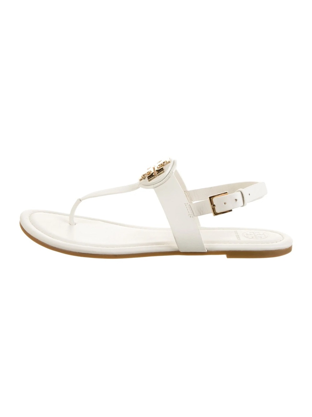 Tory Burch Ivory Leather Slingback Sandals - Picture 2 of 4